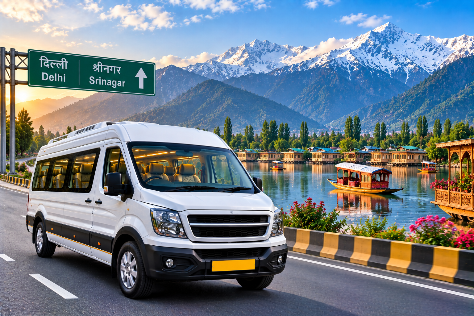 Delhi to Srinagar Road Trip By Tempo Traveller 